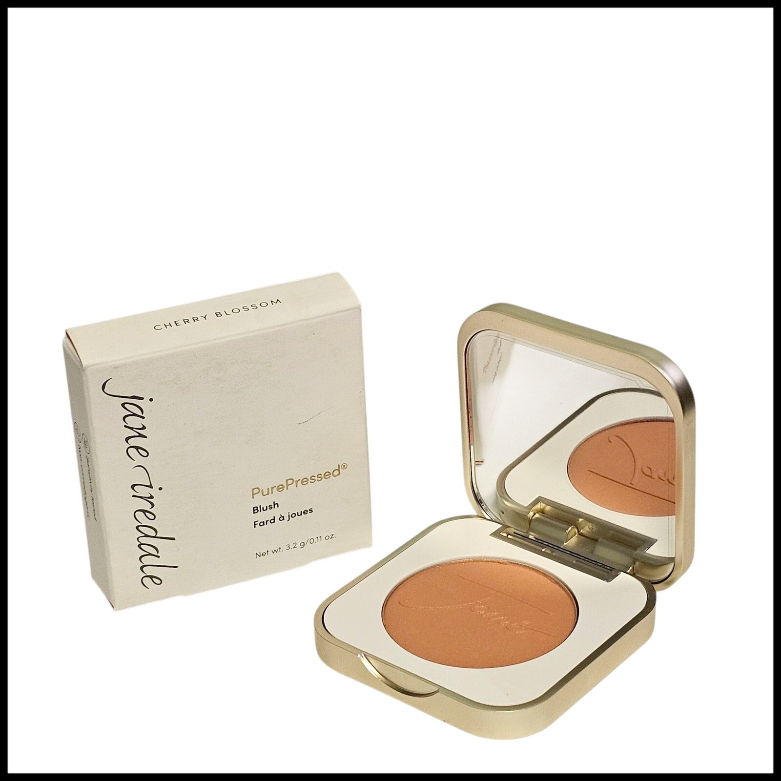 Румяна Jane Iredale PurePressed Blush Cherry Blossom Мерцающий Абрикосовый Полноразмерный Новый 3790₽
