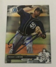 REGGIE LAWSON SIGNED 2017 BOWMAN CHROME PROSPECT ROOKIE CARD AUTO