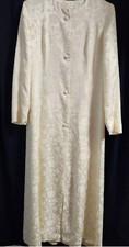 Vintage women's robe gown eggshell white