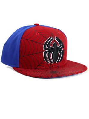 New Era Classic Spider-Man 59fifty Custom Fitted Hat Size 7 1/4 Marvel Red Web