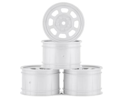 DE Racing Speedway Rear Wheels (White) (4) (Custom Works/B6) [DER-DSB-ARW]