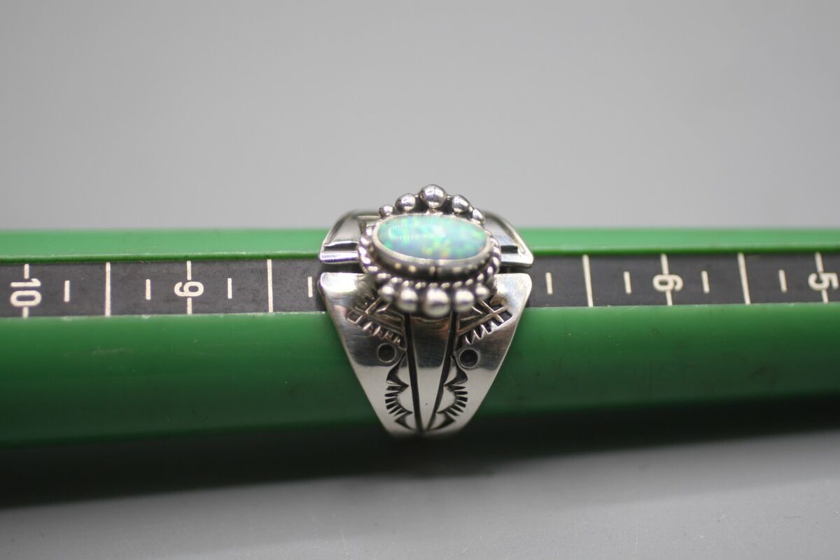LARRY PACHECO KEWA NAVAJO Sterling Silver Ring Size 8 LARRY PACHECO KEWA NAVAJO Sterling Silver Ring Size 8