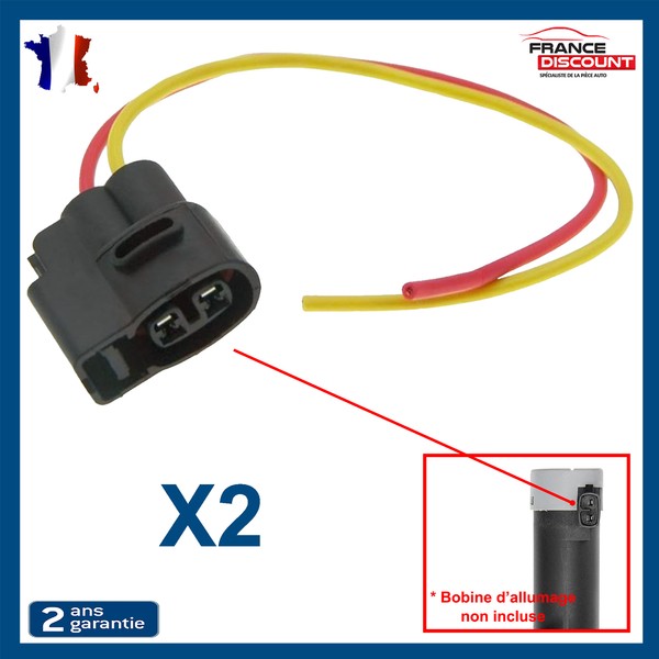 2 X Steckverbinder ZüNdspule FüR Clio Kangoo Laguna Megane - 7700107177-image