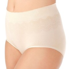 Vanity Fair No Pinch, Show Seamless Brief Panty 13170 Damask Neutral Sz.9/2XL