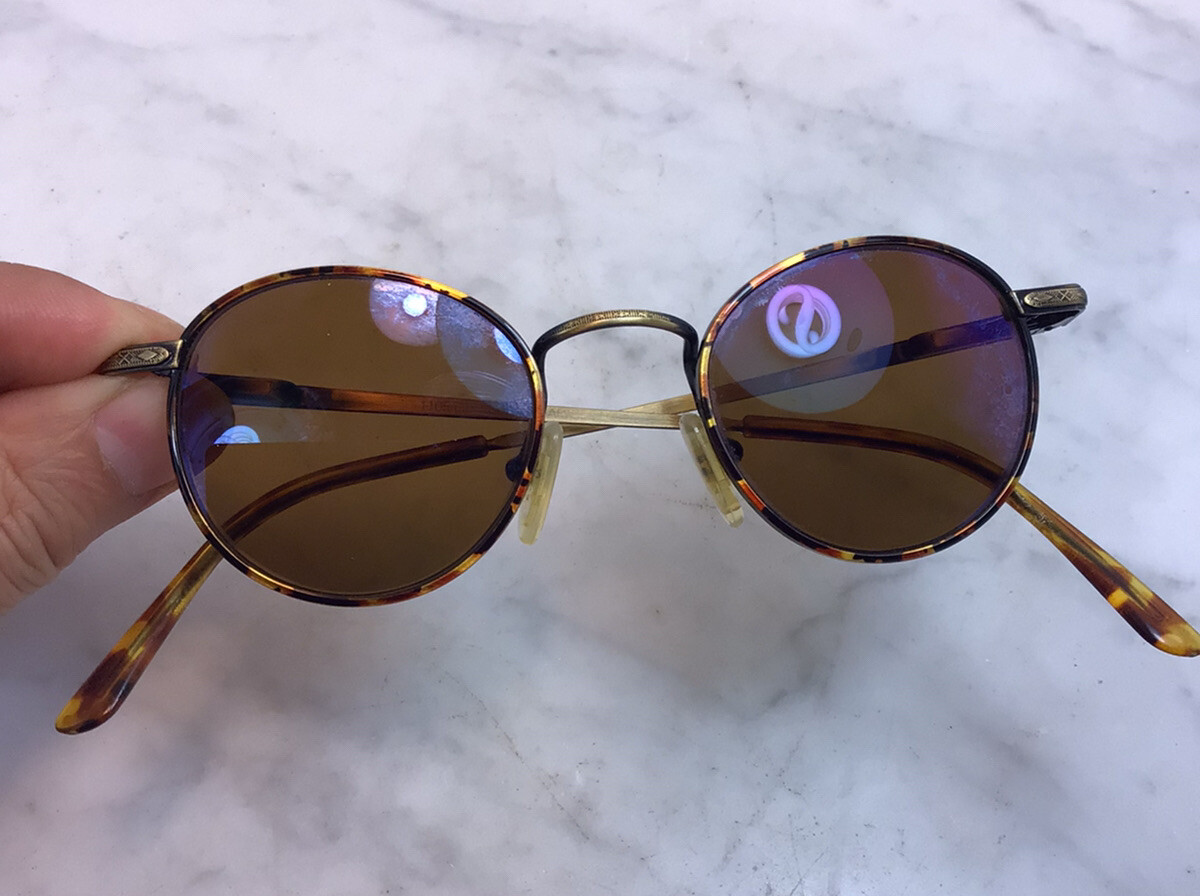 Vintage REVO 1105/008 Tortoise Antique Gold Sunglasses Rare 