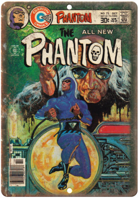 The Phantom No 73 Comic Book Cover 12'' x 9'' Reproduction Metal Sign J710