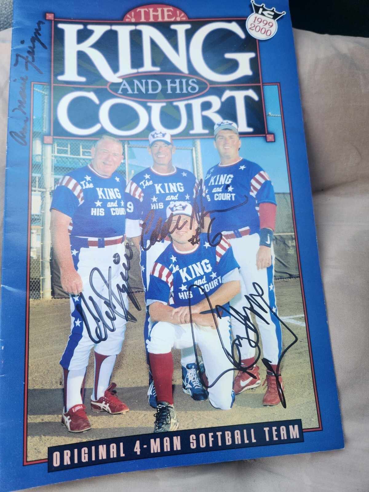 1999/00 Eddie Feigner King And His Court Program 4 Man Softball