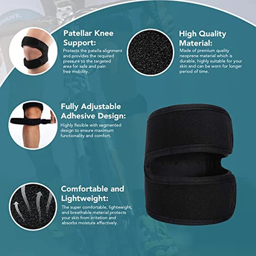Patella Stabilizer Knee Support Strap Tendon Brace Pain Rellief Sport Warp Belt - Picture 12 of 32