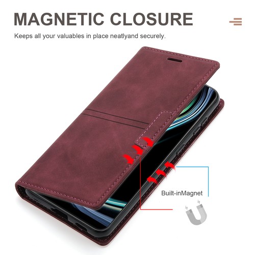 Flip Magnet PU Leder Wallet Handy Tasche SchutzHülle Bumper Cover Etui Case DE - Bild 18 von 31