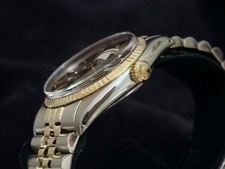 Rolex Datejust Mens 2Tone Stainless Steel & 18K Yellow Gold Jubilee Black 16013 4