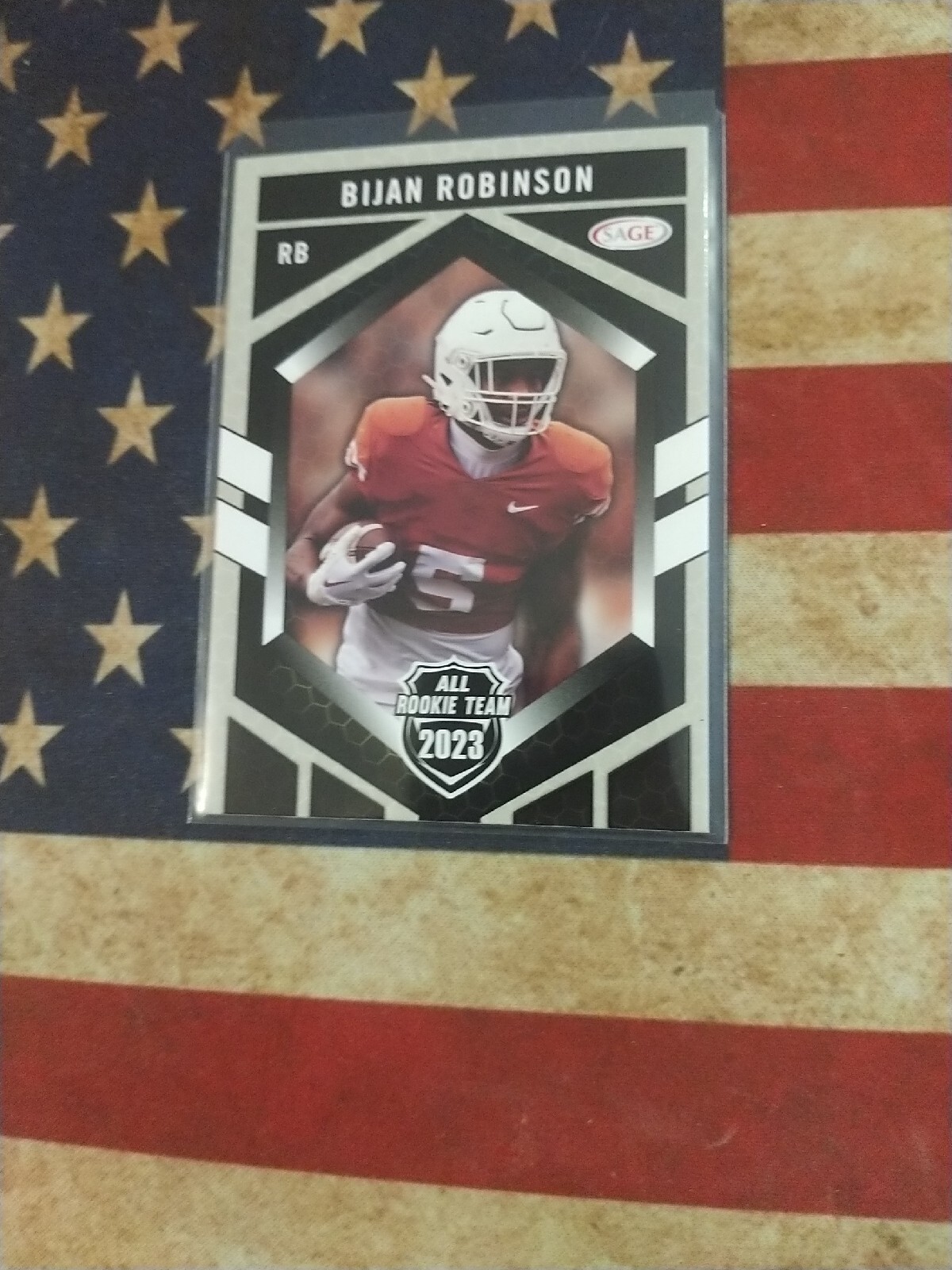 2023 Panini Sage Bijan Robinson Texas Rookie Card #RT-177 All-Rookie Team