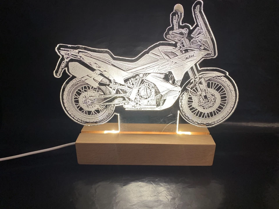 KTM 790 Adventure sur socle lumineux - Photo 1/1