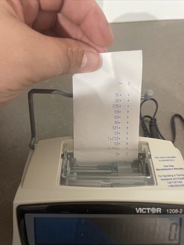 Classic Victor 1208-2 Calculator Two Color Printing Cost-Sell Margin Keys NOS!! - Picture 4 of 15