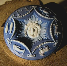 WEDGWOOD 1790 XRARE DARK BLUE DIP PHOEBUS SURROUNDED BY THE ZODIAC MUSEUM