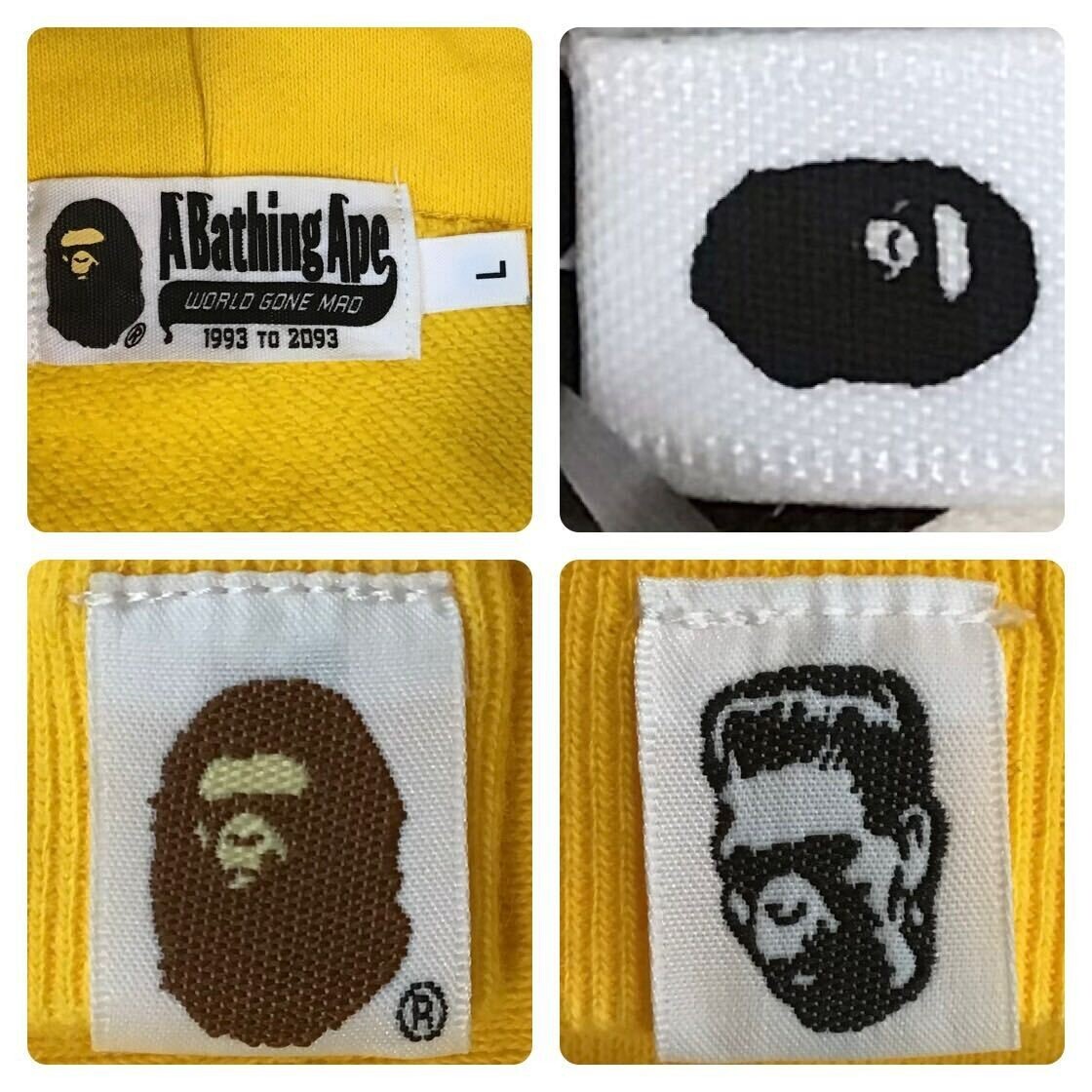 BAPE Shark pullover hoodie yellow A Bathing Ape Size L | eBay