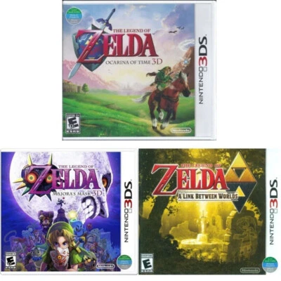 NINTENDO The Legend of Zelda Ocarina of Time 3D + Majora's Mask 3D +A Link Between Worlds