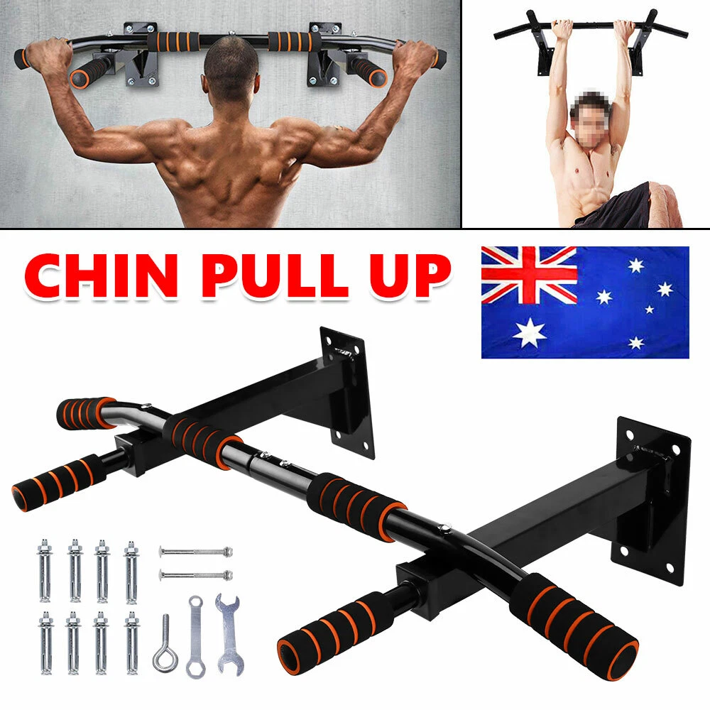 Chin Pull Up Bar Gym Workout Wall Mounted Fitness Exercises Power