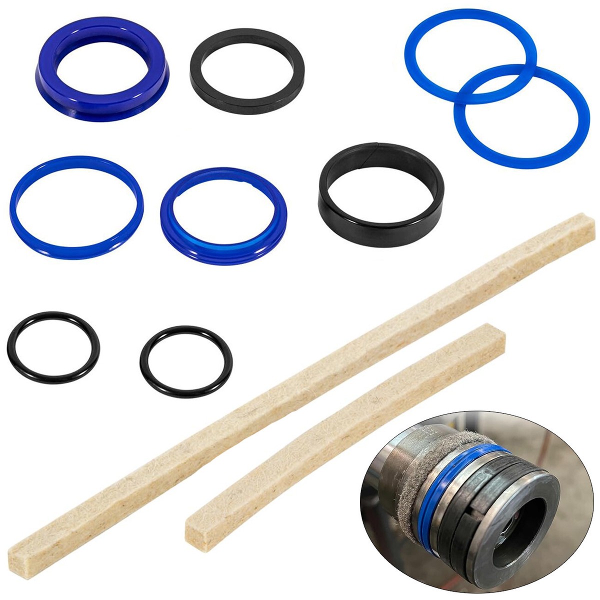 HYD #6 ファットシリンダー新品2本セット For Rotary 2 Post Lift Hydraulic Cylinder Seal Kit FJ783-12TH BH
