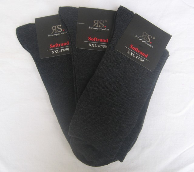 3 Pair XXL Socks without Elastic With Cotton and Spandex Grey 47 50 eBay