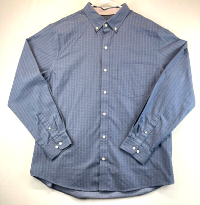 Van Heusen Originals Dress Shirt - Mens XL 17-17.5 - Blue - Slim Fit (2102)  | eBay