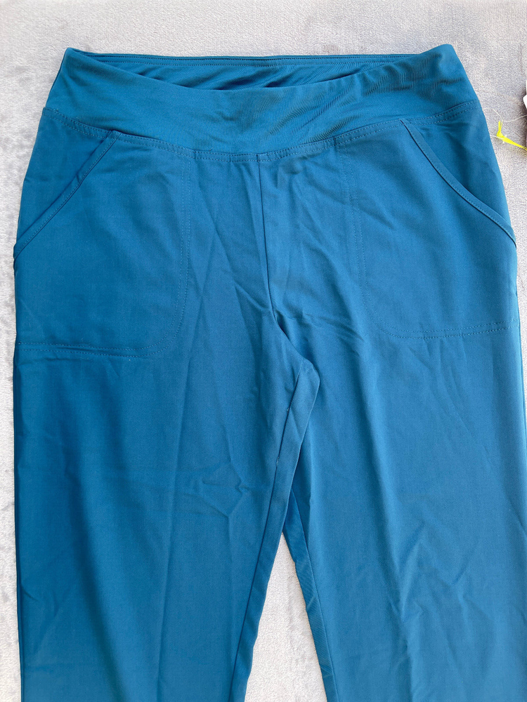 Urbane Womens Contemporary Fit 9330 Medical Scrub Pants Teal Blue Sz MED NWT