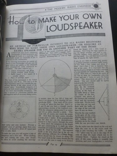 Anon – THE MODERN RADIO ENGINEER No. 1, Season 1934 – First Issue; Telsen - Foto 8 di 17