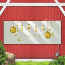 Happy New Year 042 indoor outdoor banner sign