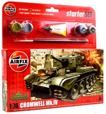 Airfix Cromwell Mk.IV W/ Glue, Paints, & Brush Starter Set 1:76 Model Kit A55109