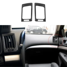 2Pcs Carbon Fiber Interior Side AC Air Vent Cover Trim For 2010-13 Infiniti G37