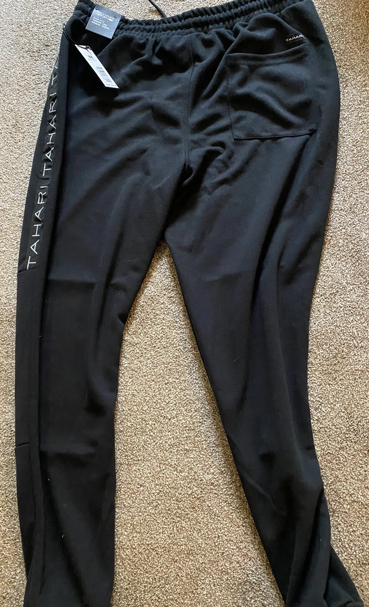 Tahari Mens XL Athletic Pants Joggers Tapered Black Brand New - Gray  available