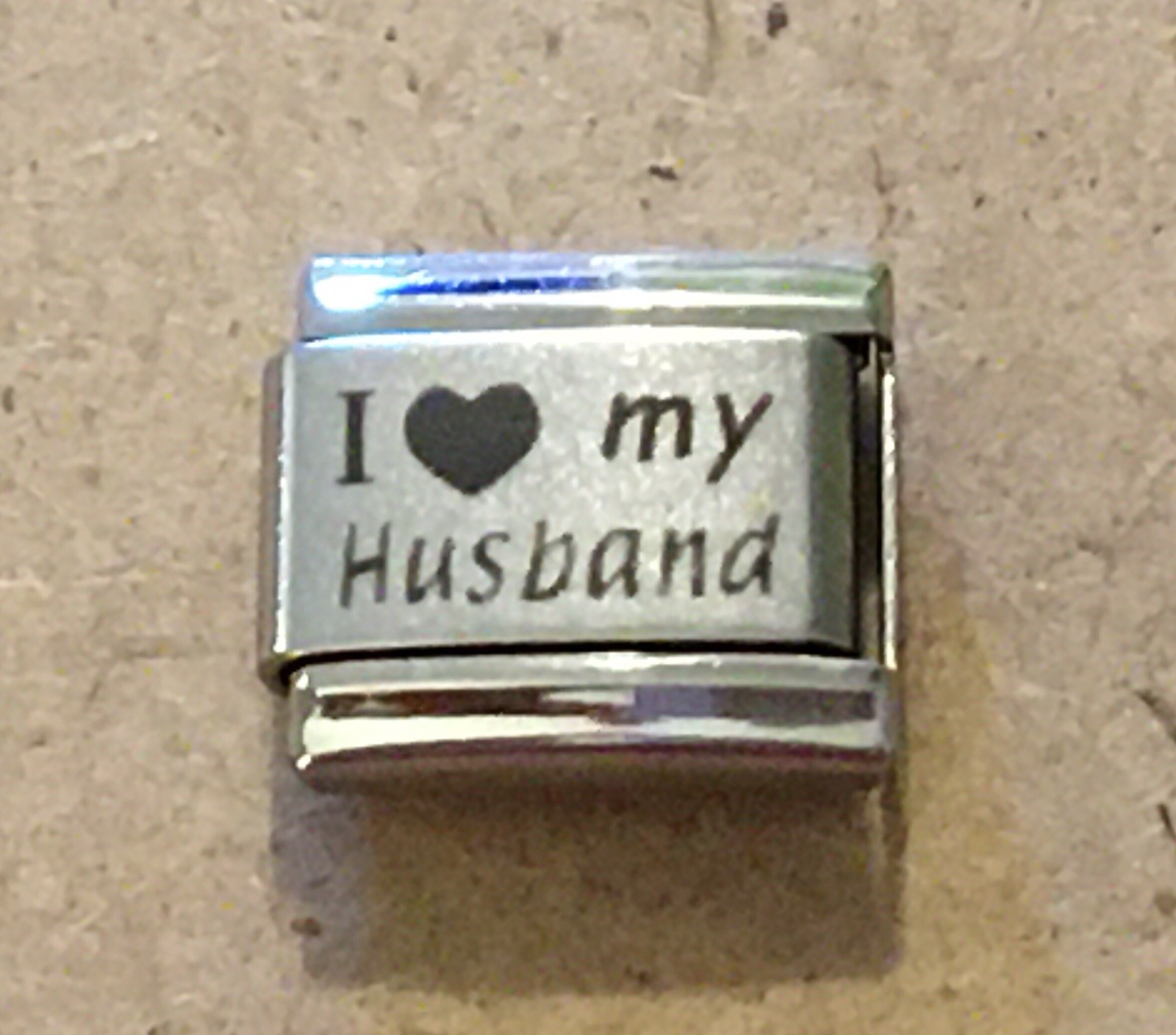 I Love My Husband 9mm Italian Modular Link Charm for bracelet