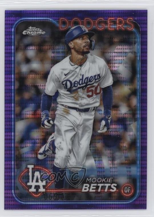 2024 Topps Chrome Purple Sonar Refractor /275 Mookie Betts #296 09or