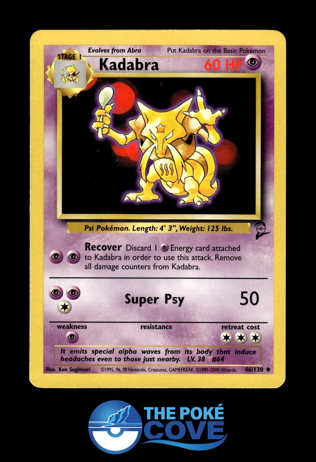 Kadabra 46/130 | Base Set 2 | Pokemon Uncommon | LP