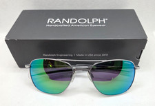 Randolph Engineering Aviator Bayonet 55-20-140 Matte Chrome Mirror Sunglasses