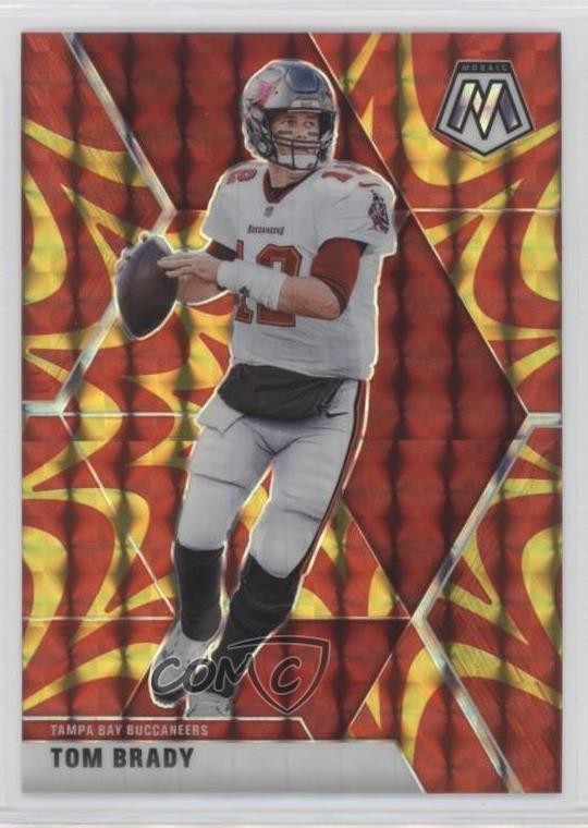 2020 Panini Mosaic Reactive Gold Mosaic Prizm Tom Brady #135 12a4