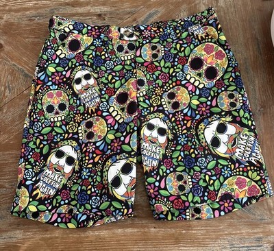 Loudmouth Make Golf Fun Again Big D Collection Shorts 34 The Skulls NWOT SoldOut