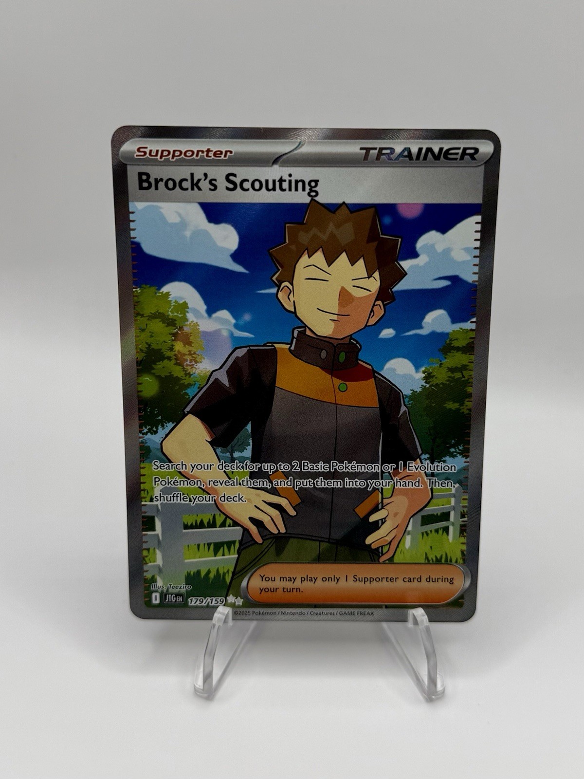 Pokemon TCG Brock's Scouting 179/159 Journey Together Ultra Rare NM