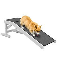 49" Pet Ramp for Dogs Cats for Couch Sofa Bed Non-Slip Carpet Top Platform Wood