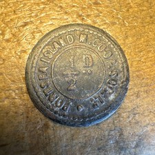  Co Operative  Token ½ D Pence   Vintage Shop Token Portsea Island