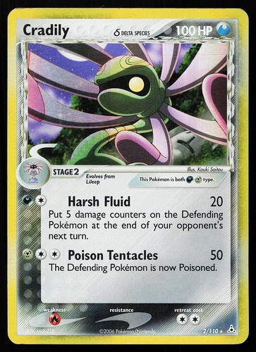 Cradily 2/110 Holo Rare Holon Phantoms Pokemon Card