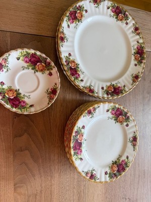 Porzellan Teller Royal Albert County Rose
