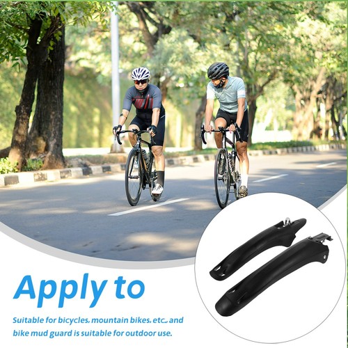 Mountain Bike Mudguards for Bicycles Cycling Tire Front Rear Plastic Red - Picture 8 of 12