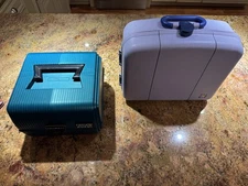 Vintage Cosmetic Makeup Vanity Cases Caboodle Sassaby - Bundle- Green Purple