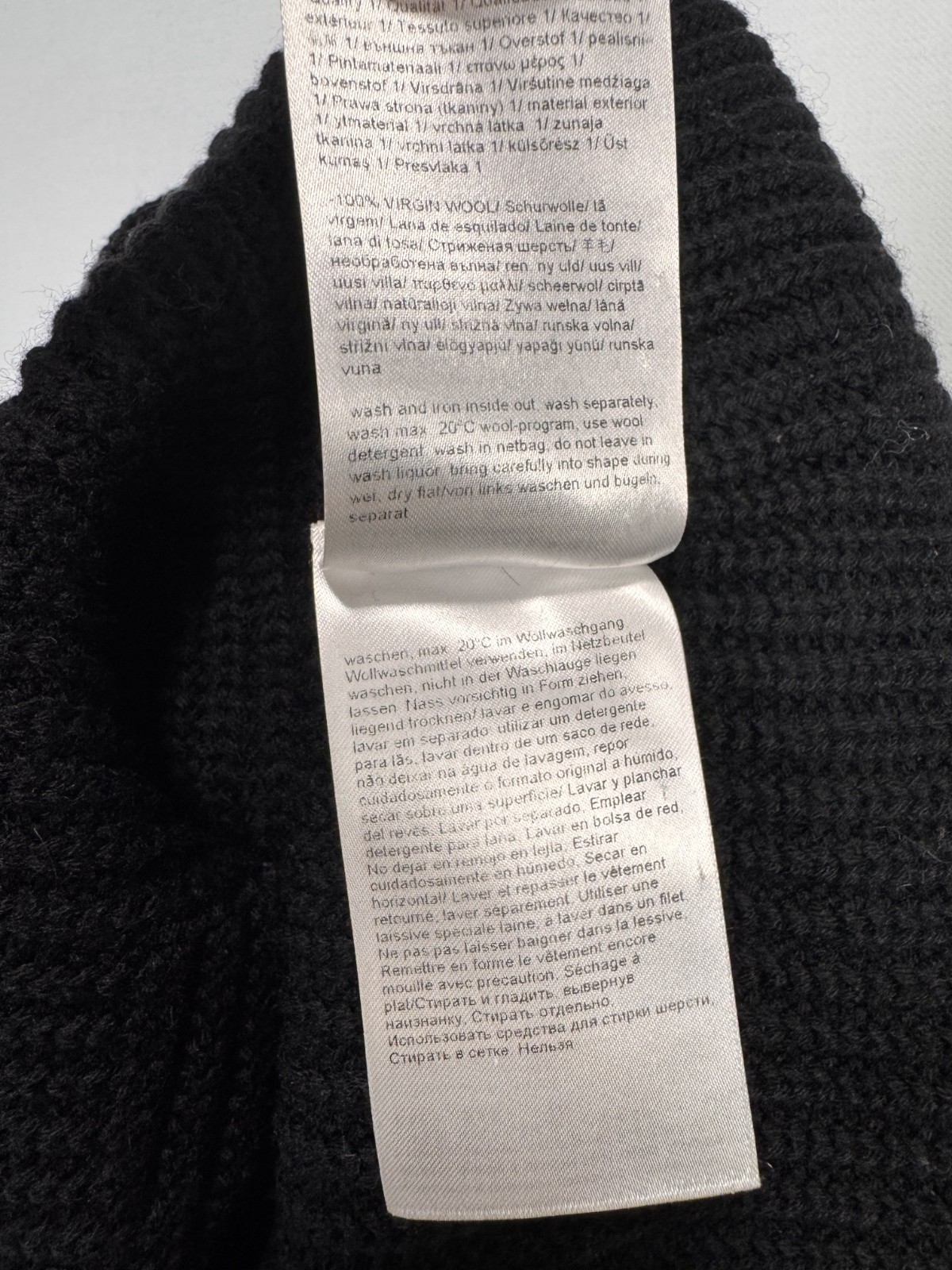 ESCADA Black 100% Virgin Wool Solid High Neck Kni… - image 15