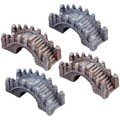 4 Pcs Miniaturgartenbrücke Dekorative Gartenfigur Gartendekorationen
