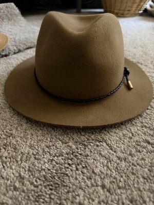 rag & bone Brown Solid Fedora Hat Size S Unisex Adults Wide Brim Felt