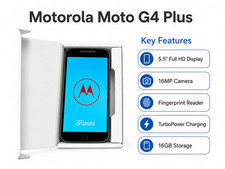 Motorola Moto G4 Plus 16GB Negro Desbloqueado En Caja Excelente Estado