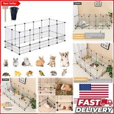 Durable Hamster Cage with Iron Net Bottom, Transparent Design, Easy to Assemble
