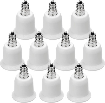 10-Pack E12 to E26 E27 Adapter Chandelier Light Socket E12 to Medium Socket E26