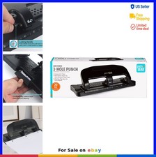 3 Hole Punch 20 Sheet Capacity Heavy Duty Metal Paper Punch for Office